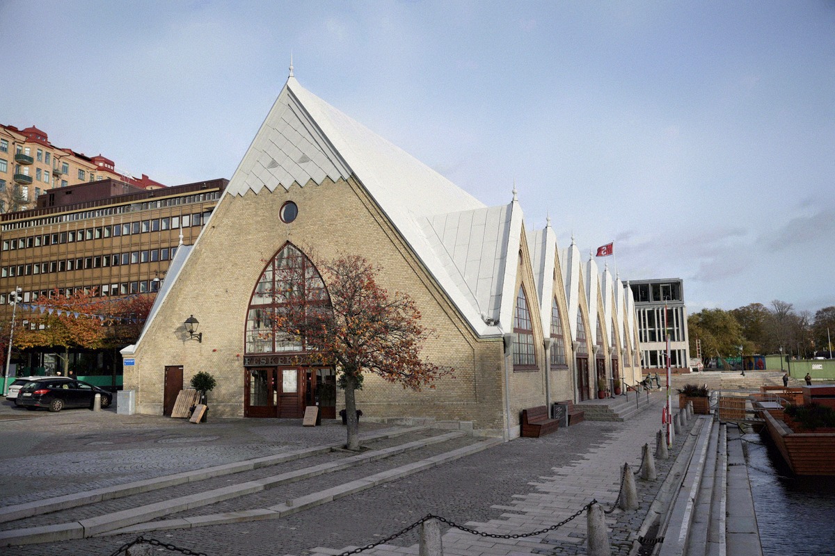 The Feskekôrka, Gothenburg's fish market hall with its distinctive jagged roof