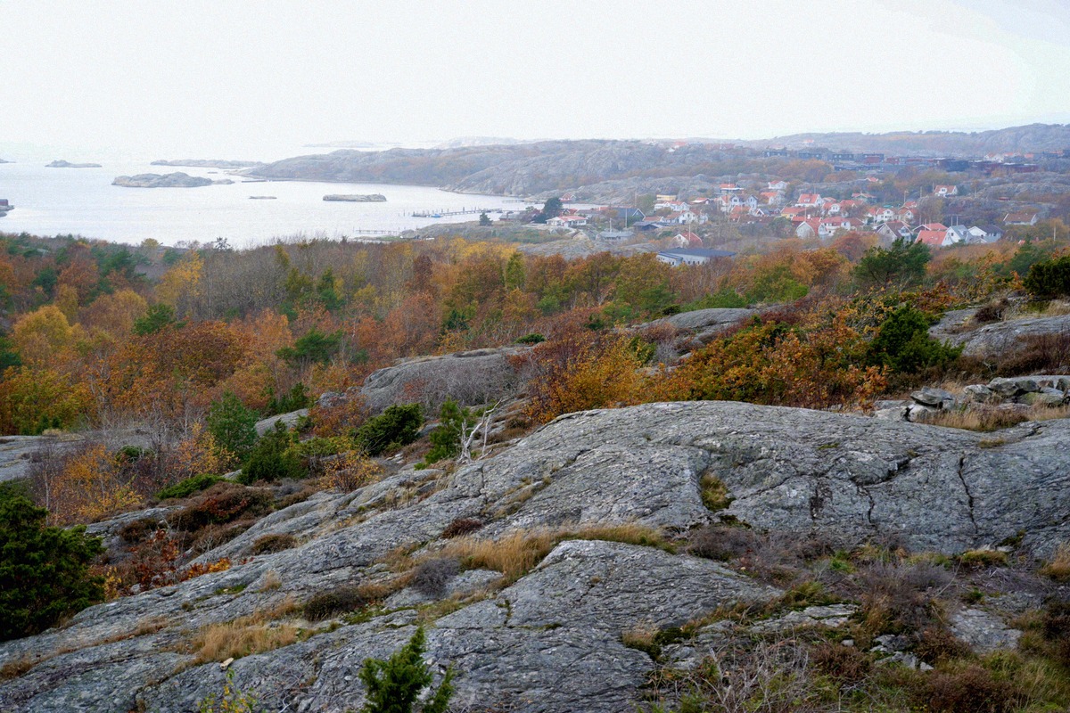 View from the granite rocks over the archipelago off Gothenburg